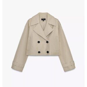 Zara DOUBLE BREASTED SHORT TRENCH COAT